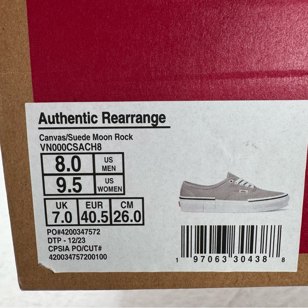 Vans Authentic Rearrange Canvas Suede Moon Rock Sneakers Women 9.5 Men 8 - Picture 12 of 12